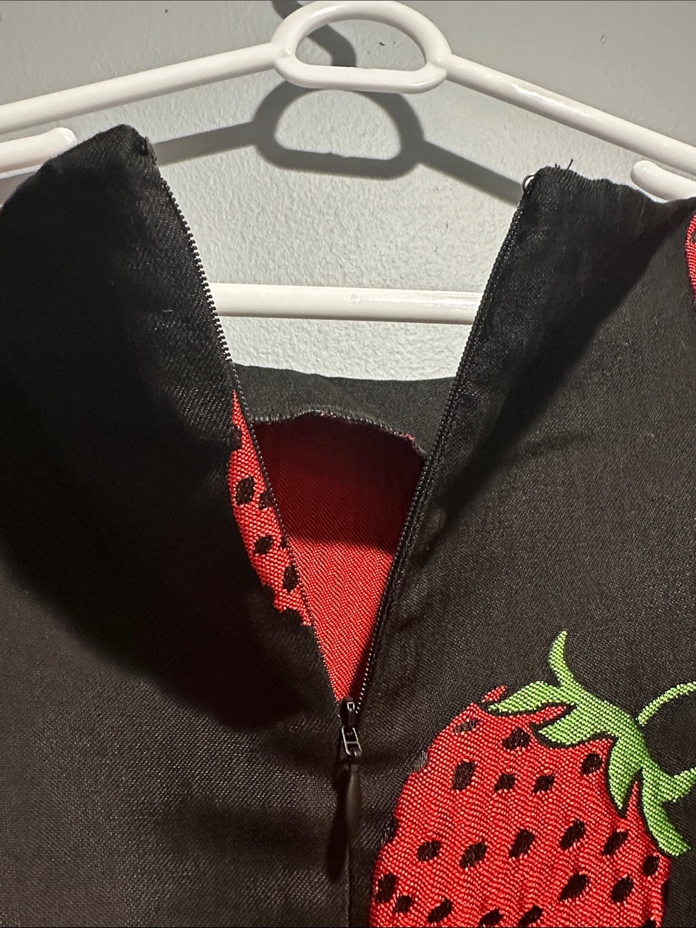 Maeve Black Blouse with Red Strawberry Print - Picture 7 of 9